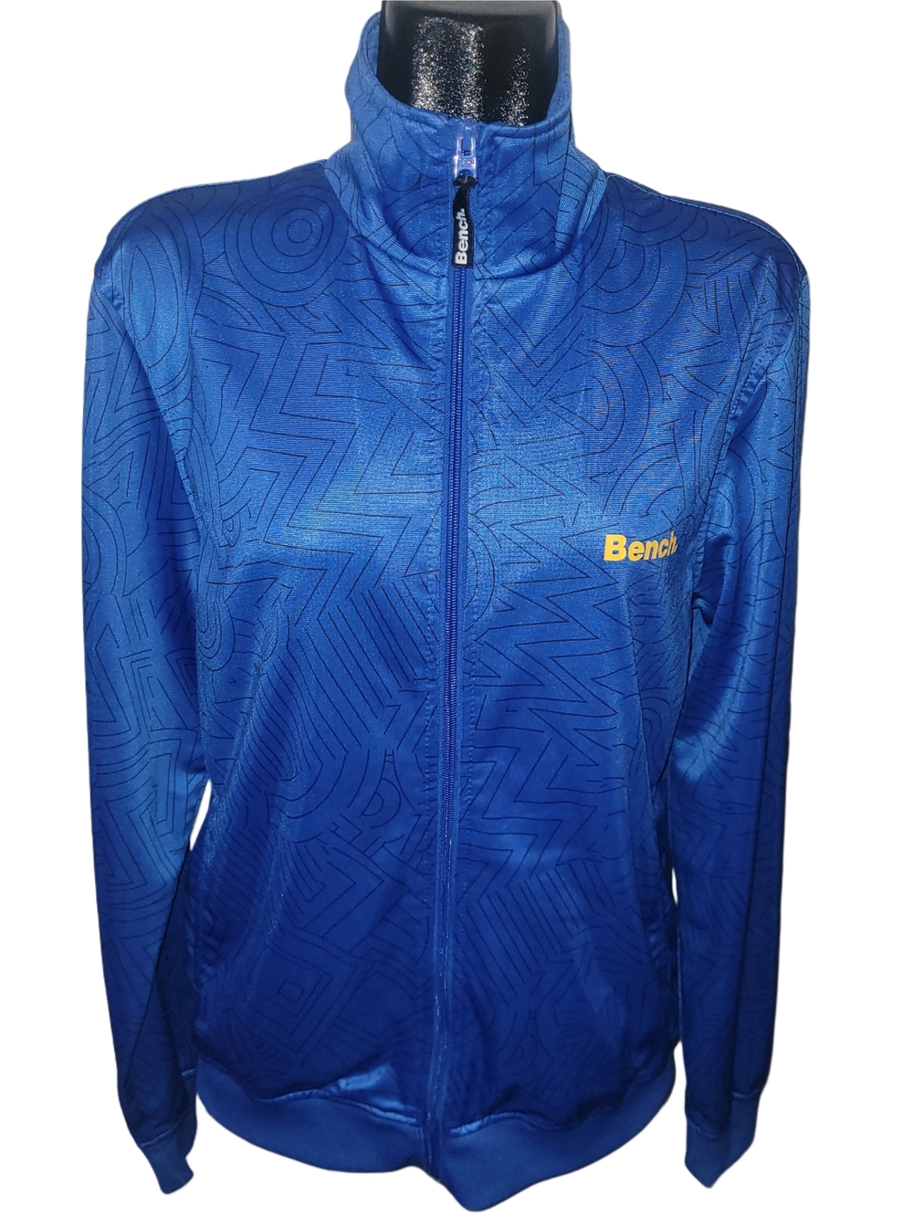 Bench Unisex Blue Full-Zip High Neck Lightweight Track Jacket Size L